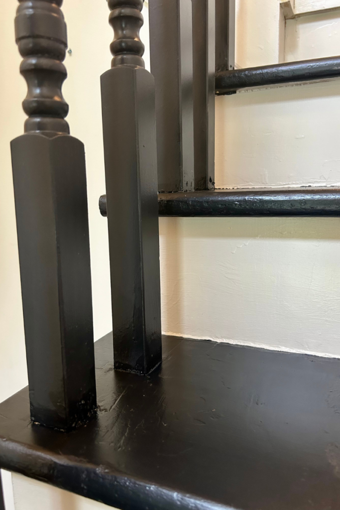 staircase with up-close paint colors