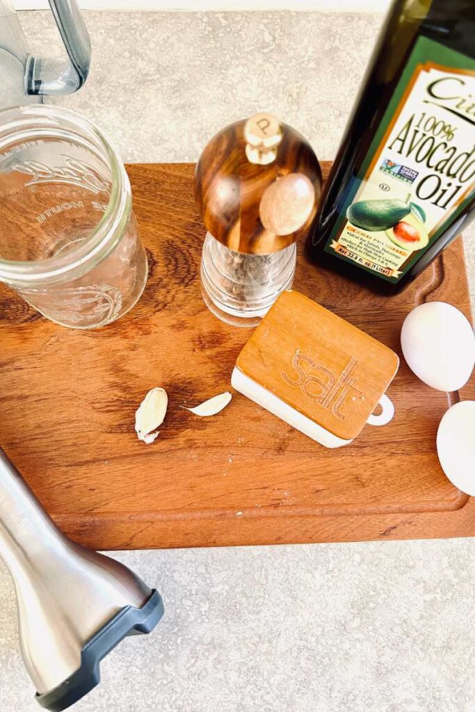 ingredients for homemade mayonnaise