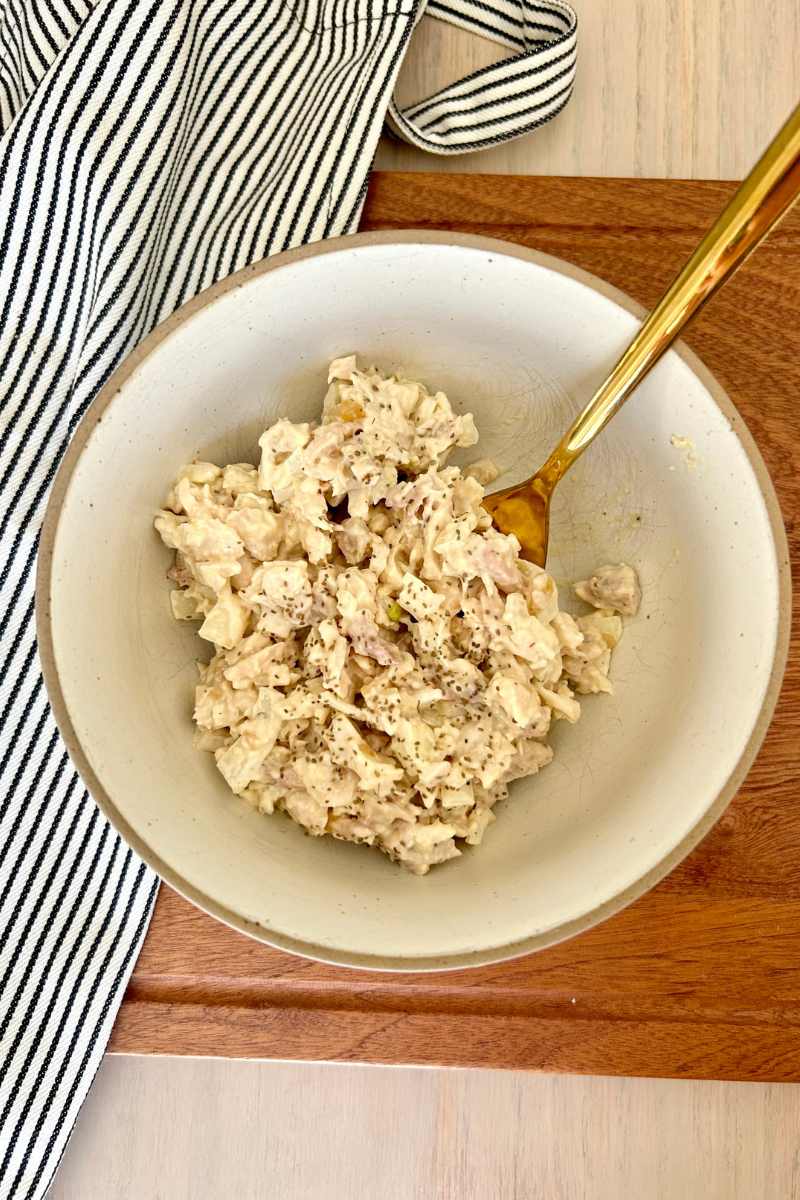 chicken salad in a bowl