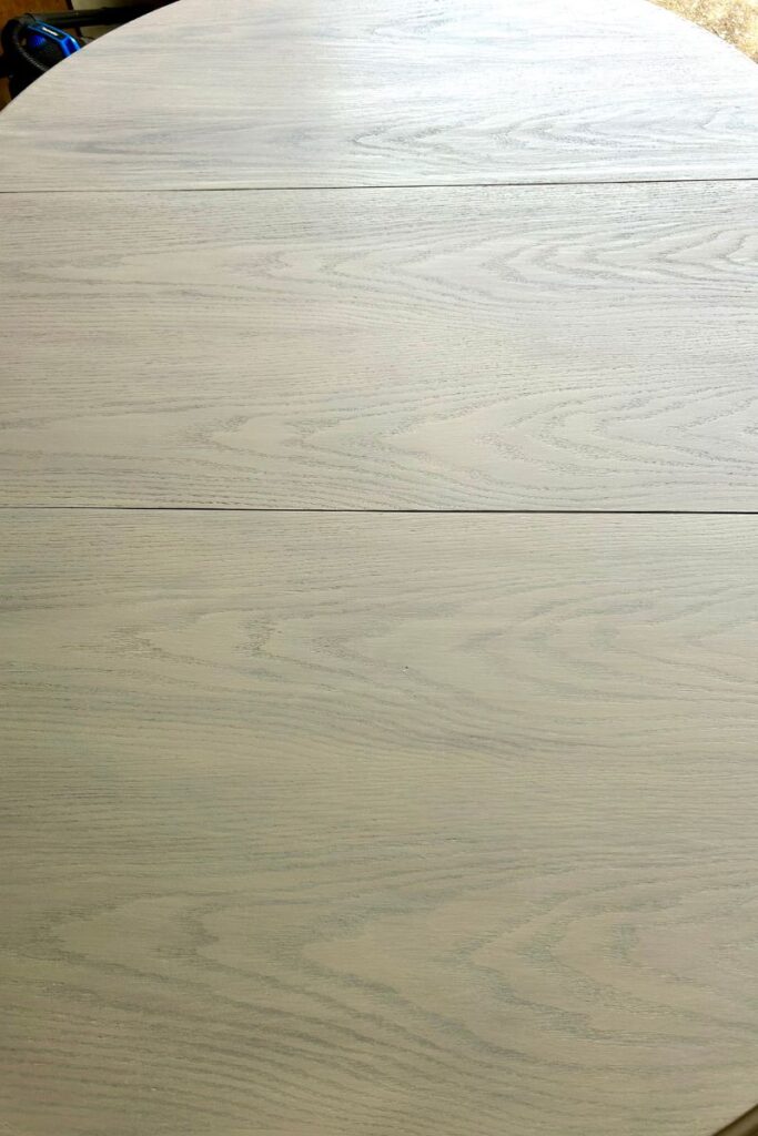 oak dining table wood grain coloring paint wash