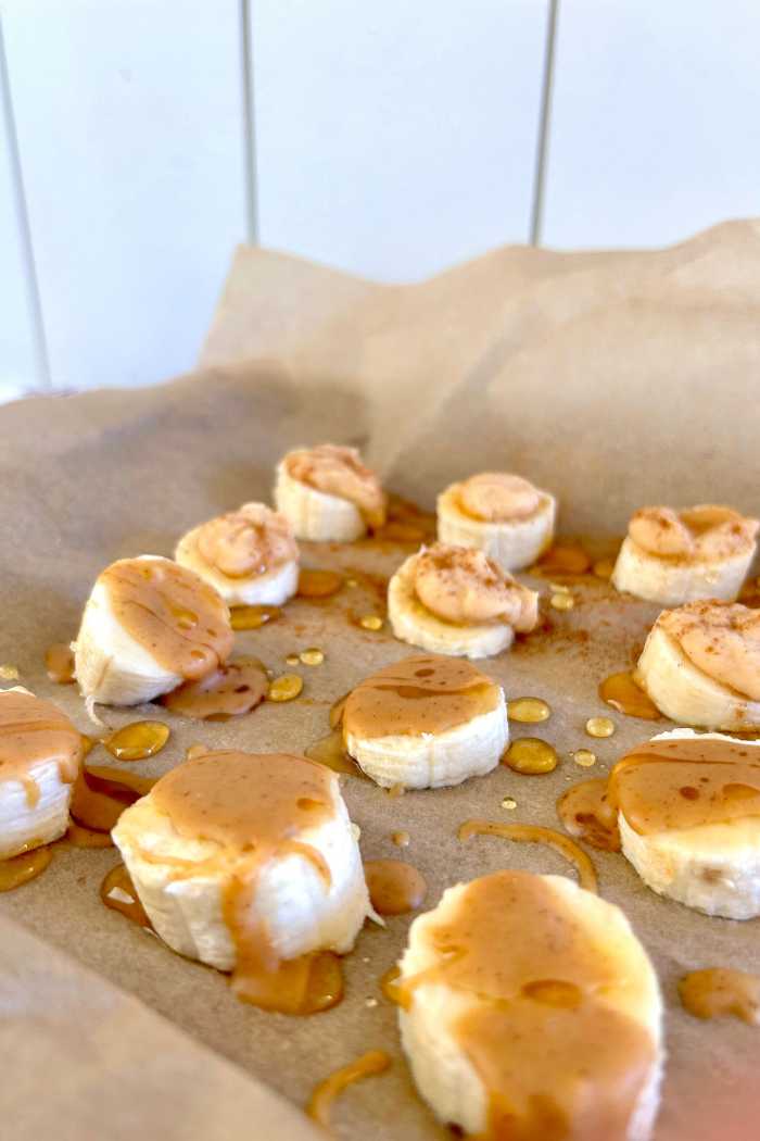 frozen banana yogurt bites