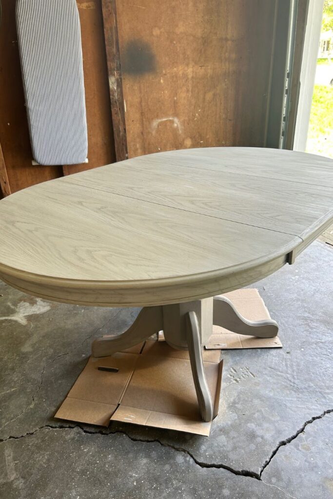 oak dining table paint wash process