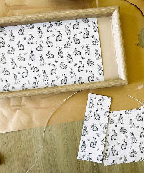scrapbook paper wood framed sign