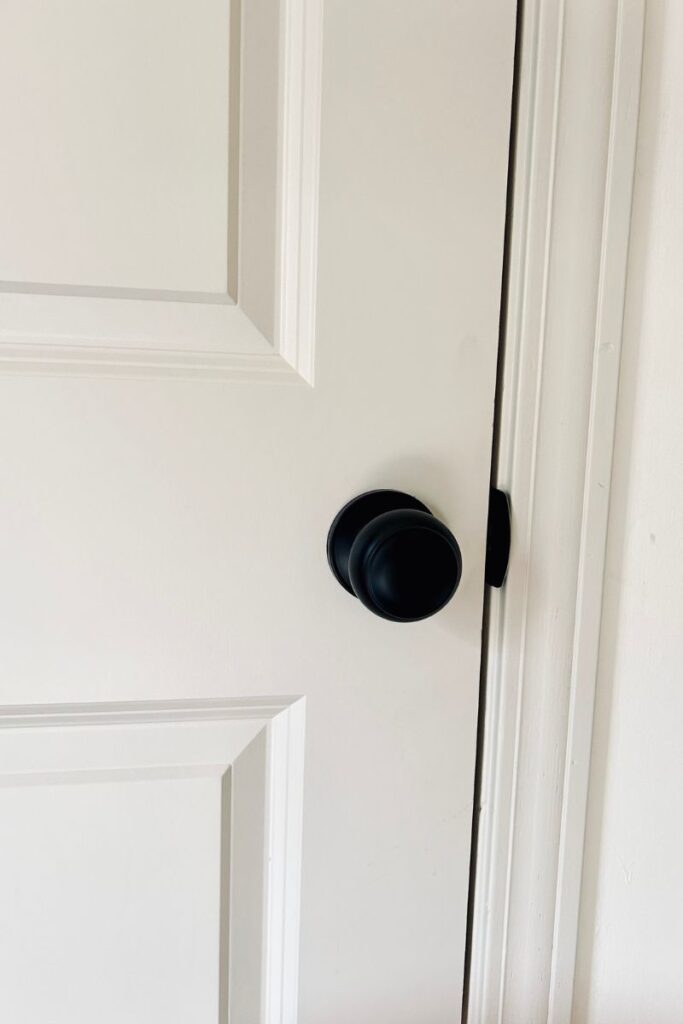 new doorknob matte black