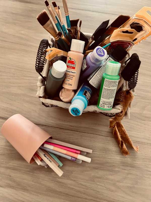 organized homeschool supplies