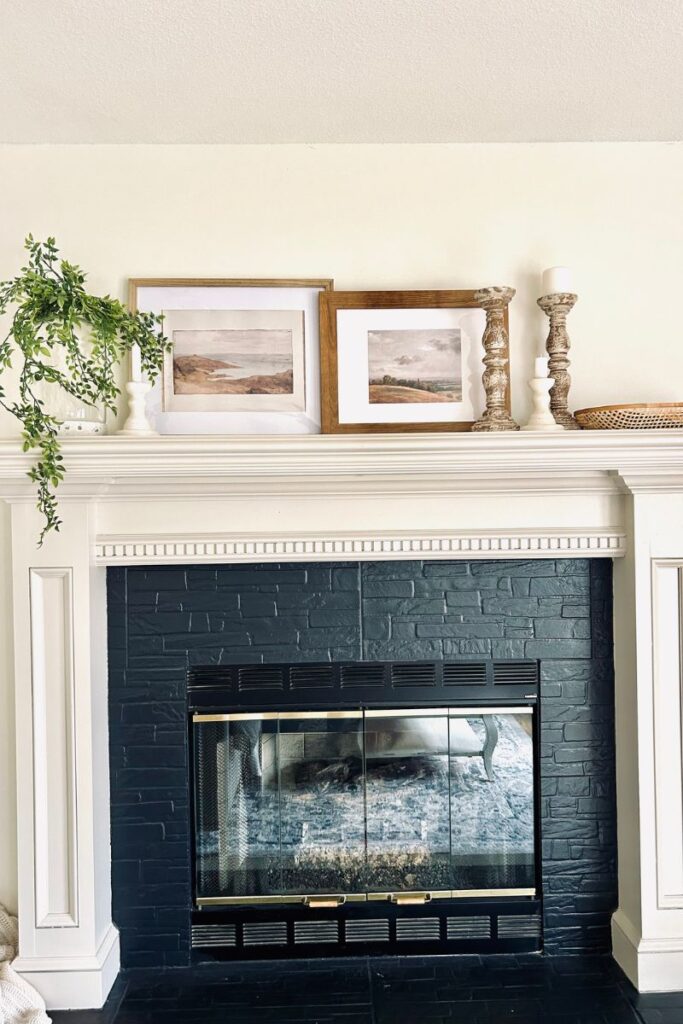 painted fireplace