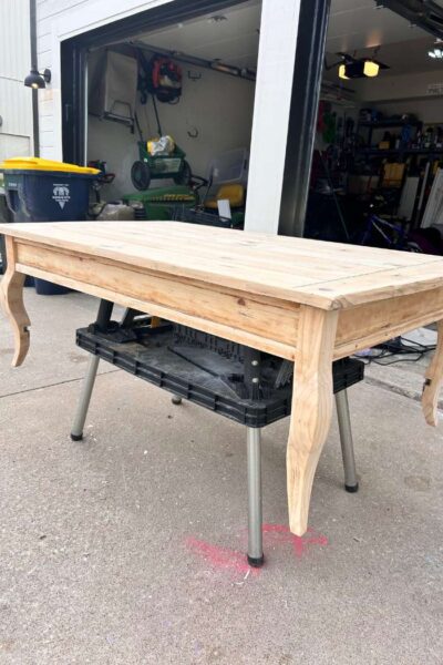 sanded coffee table