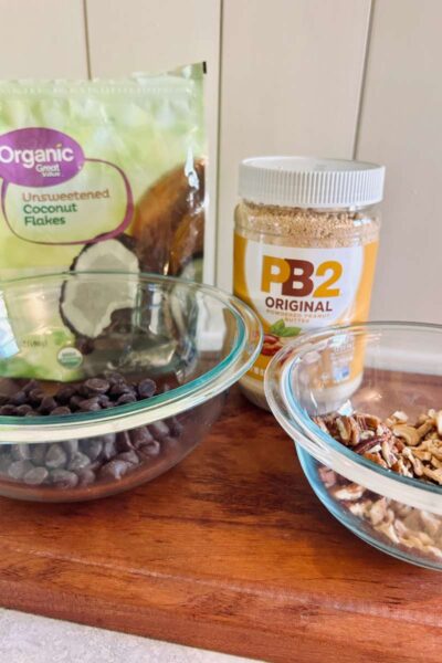 ingredients for no bake chocolate nutty bars