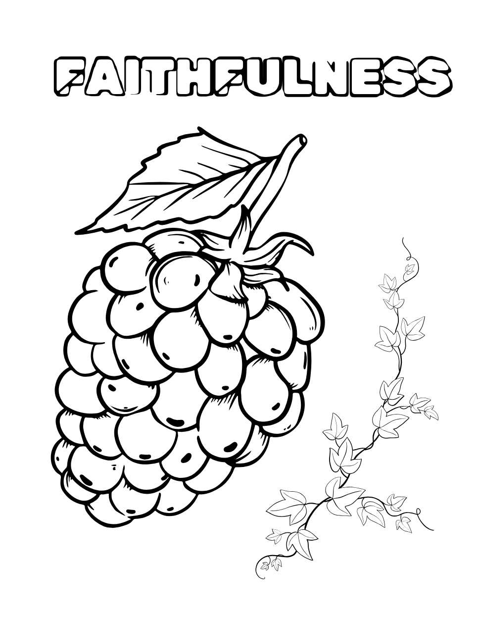 fruit of the spirit coloring page
