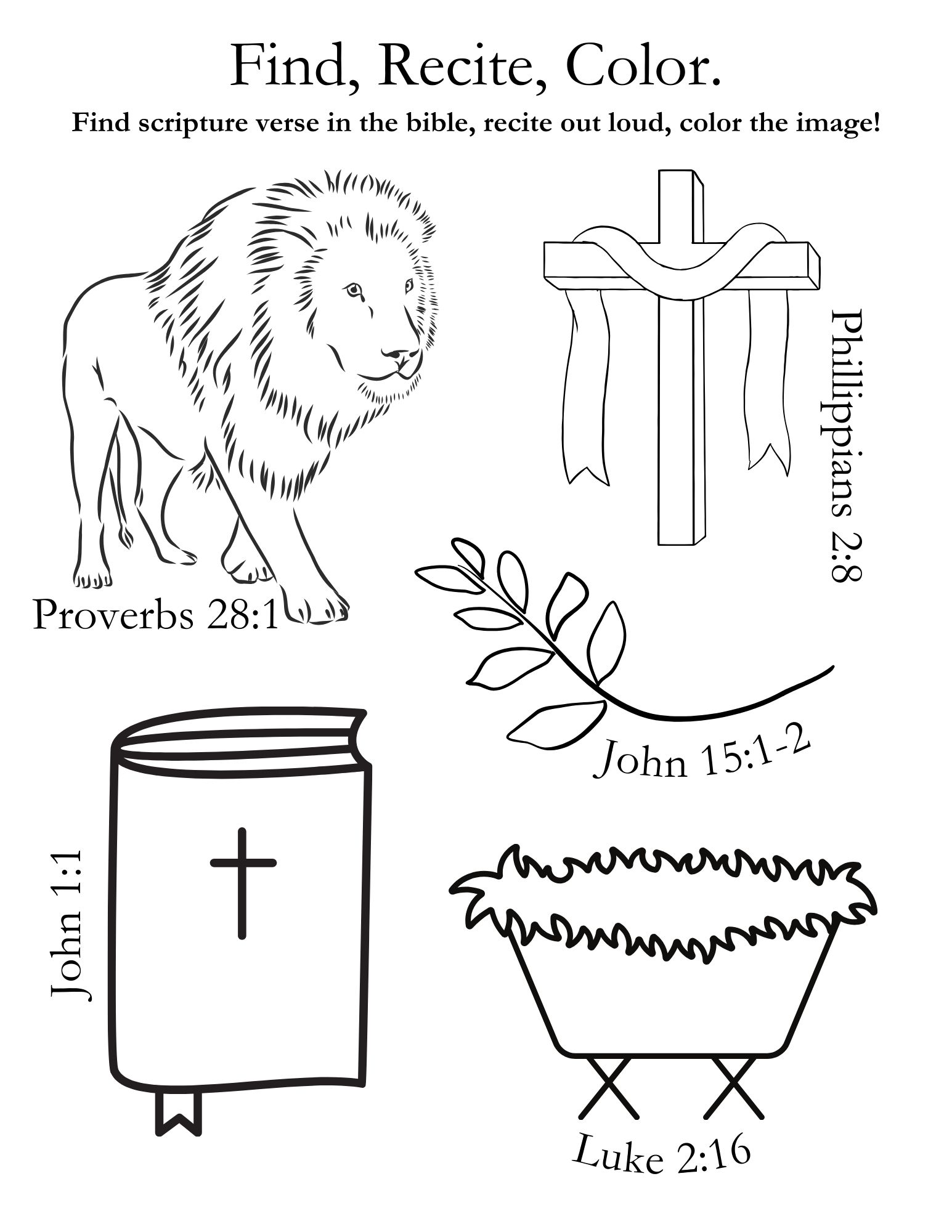 scripture memory coloring page
