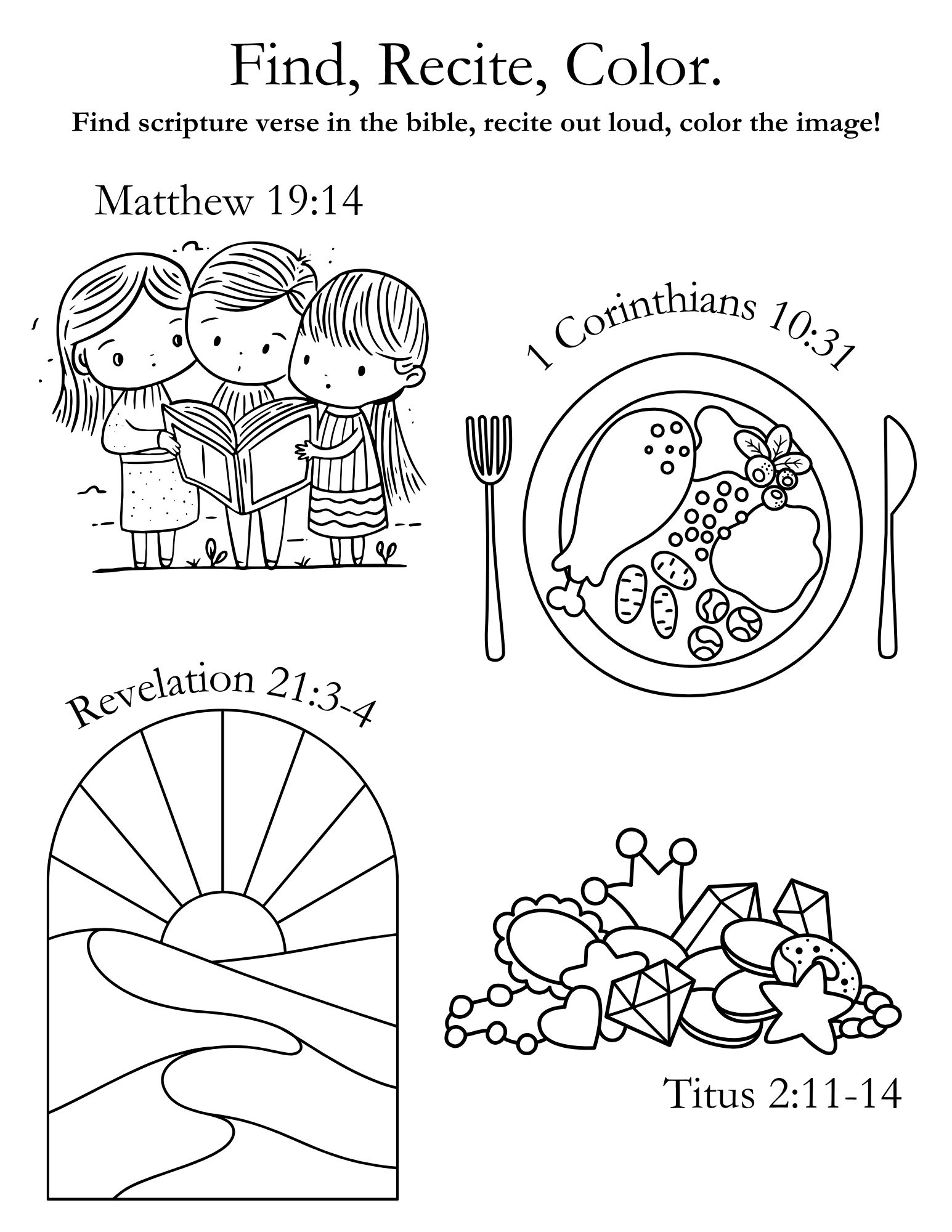 scripture memory coloring page