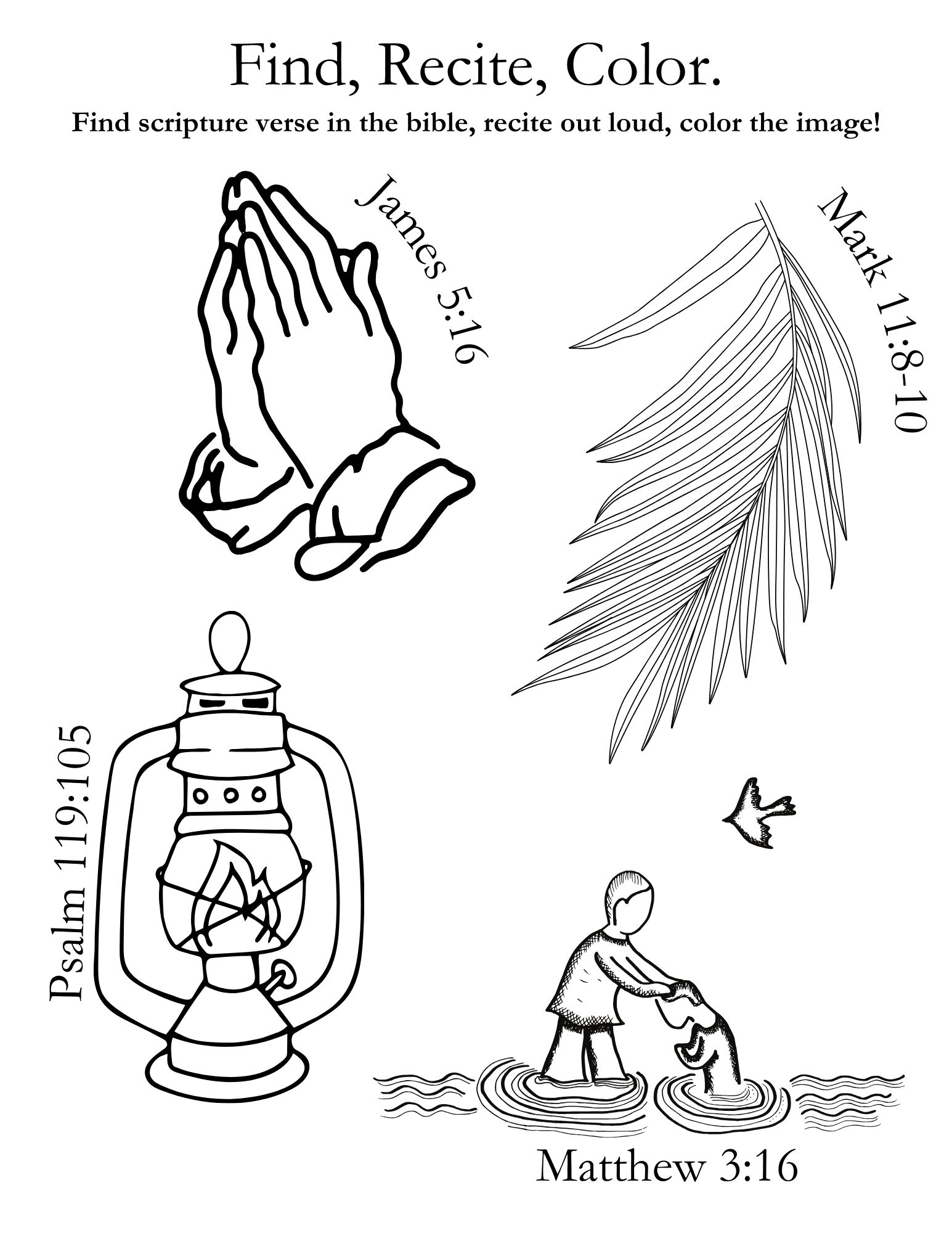 Bible Verse Coloring Pages For Kids Free