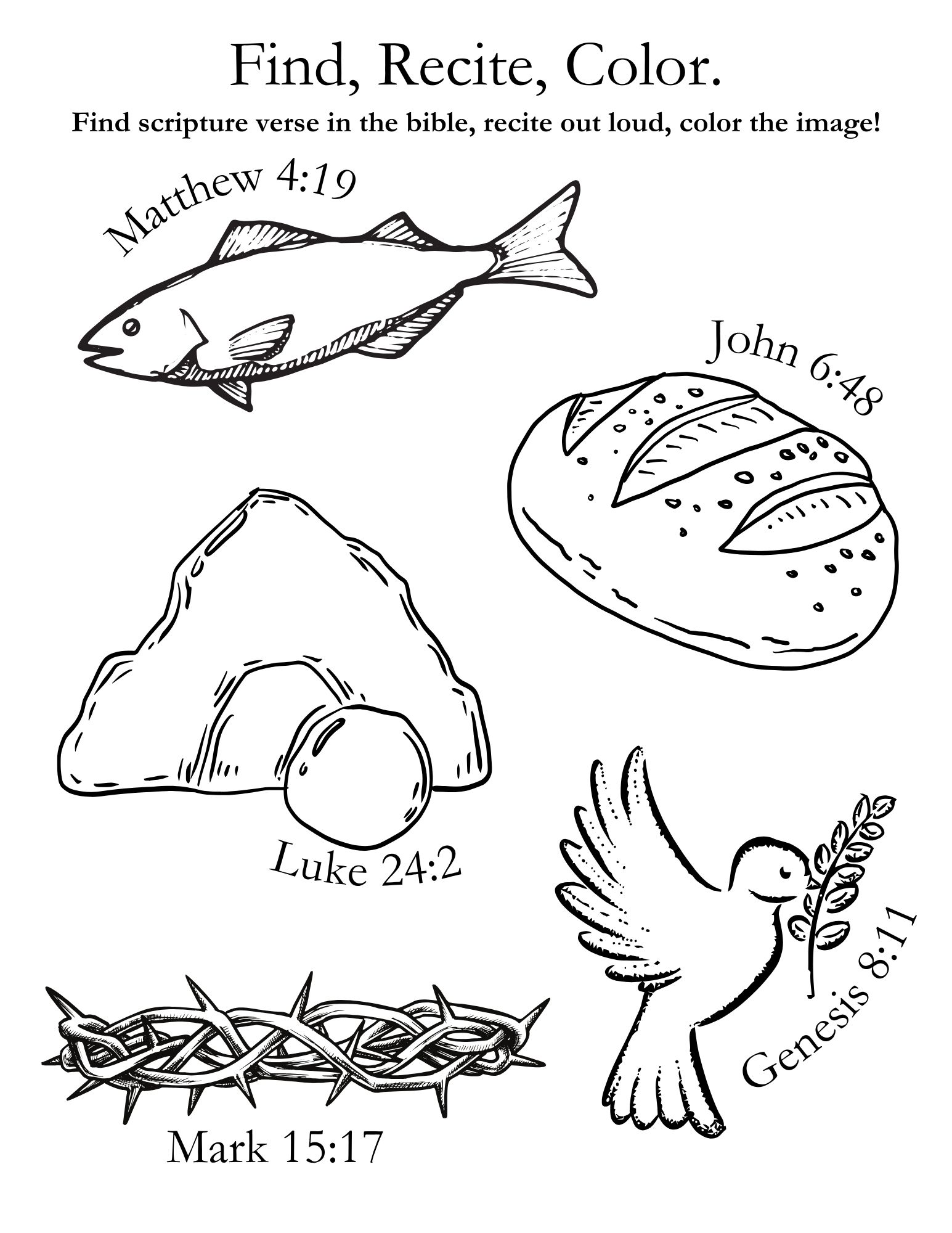 scripture memory coloring page