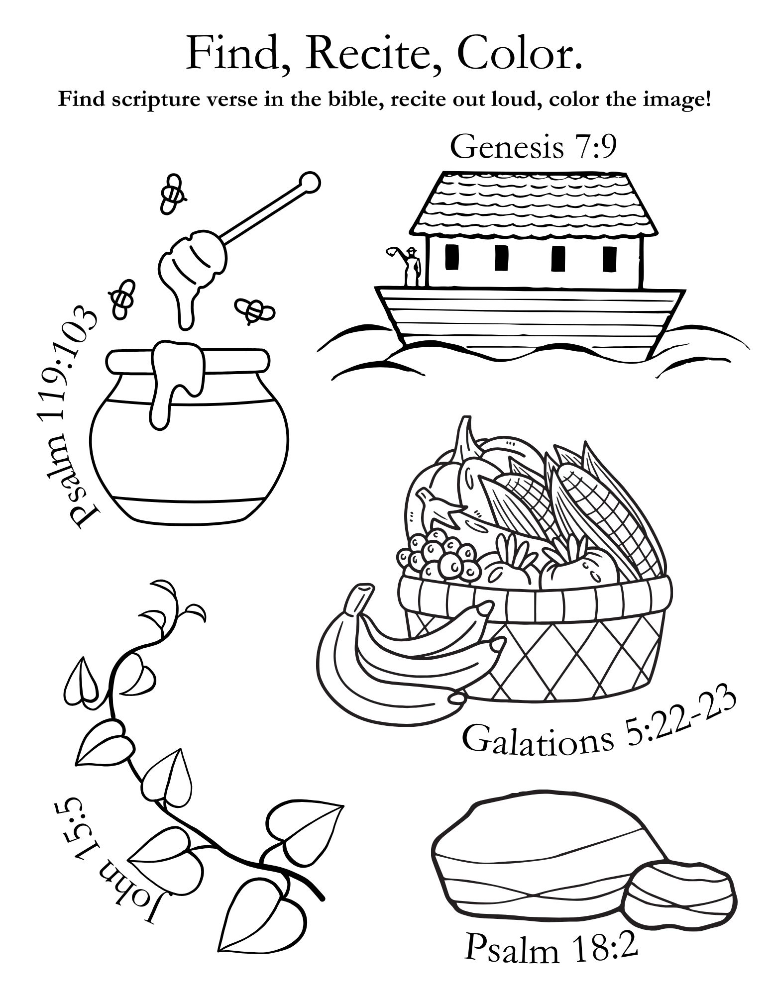 scripture memory coloring page