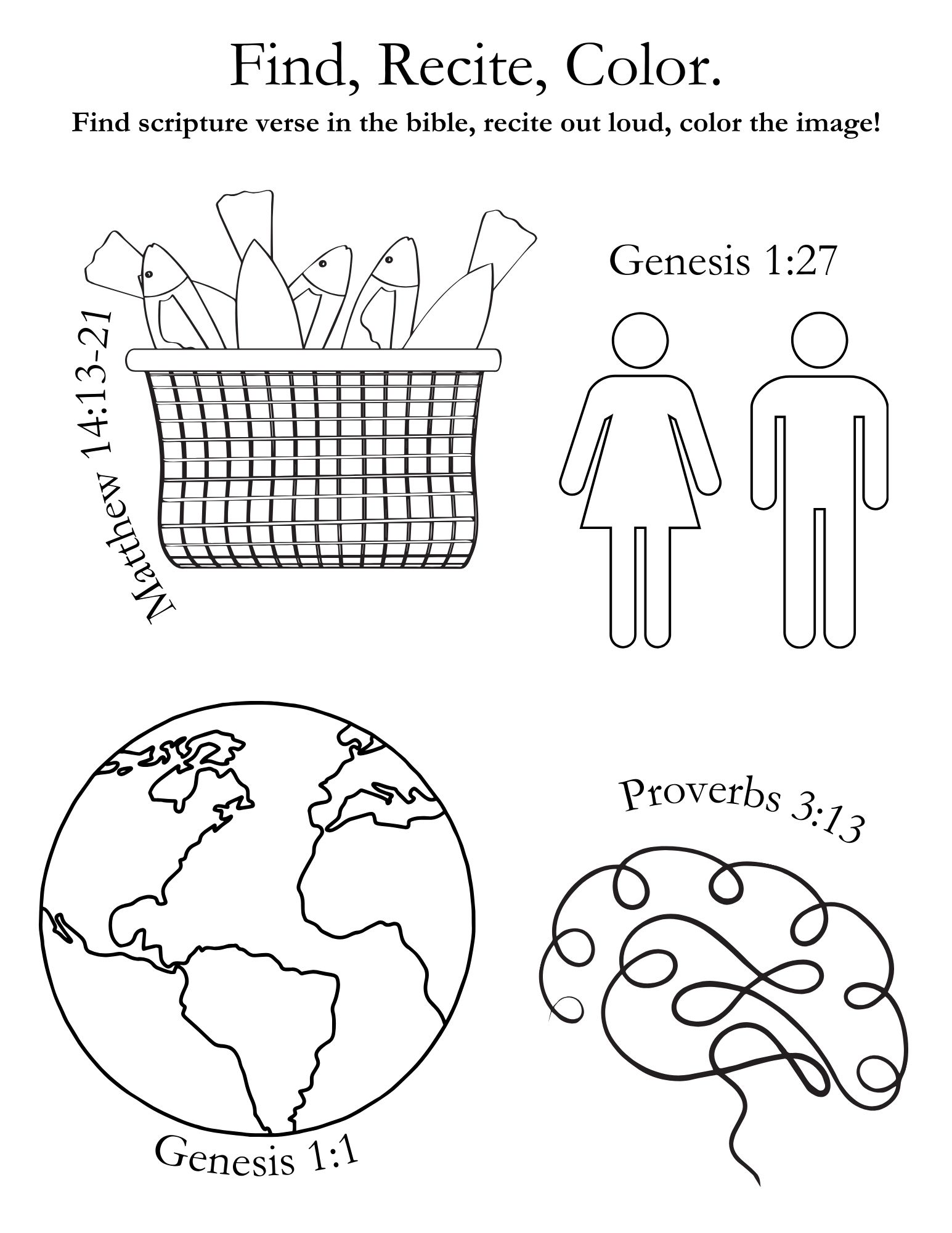 scripture memory coloring page
