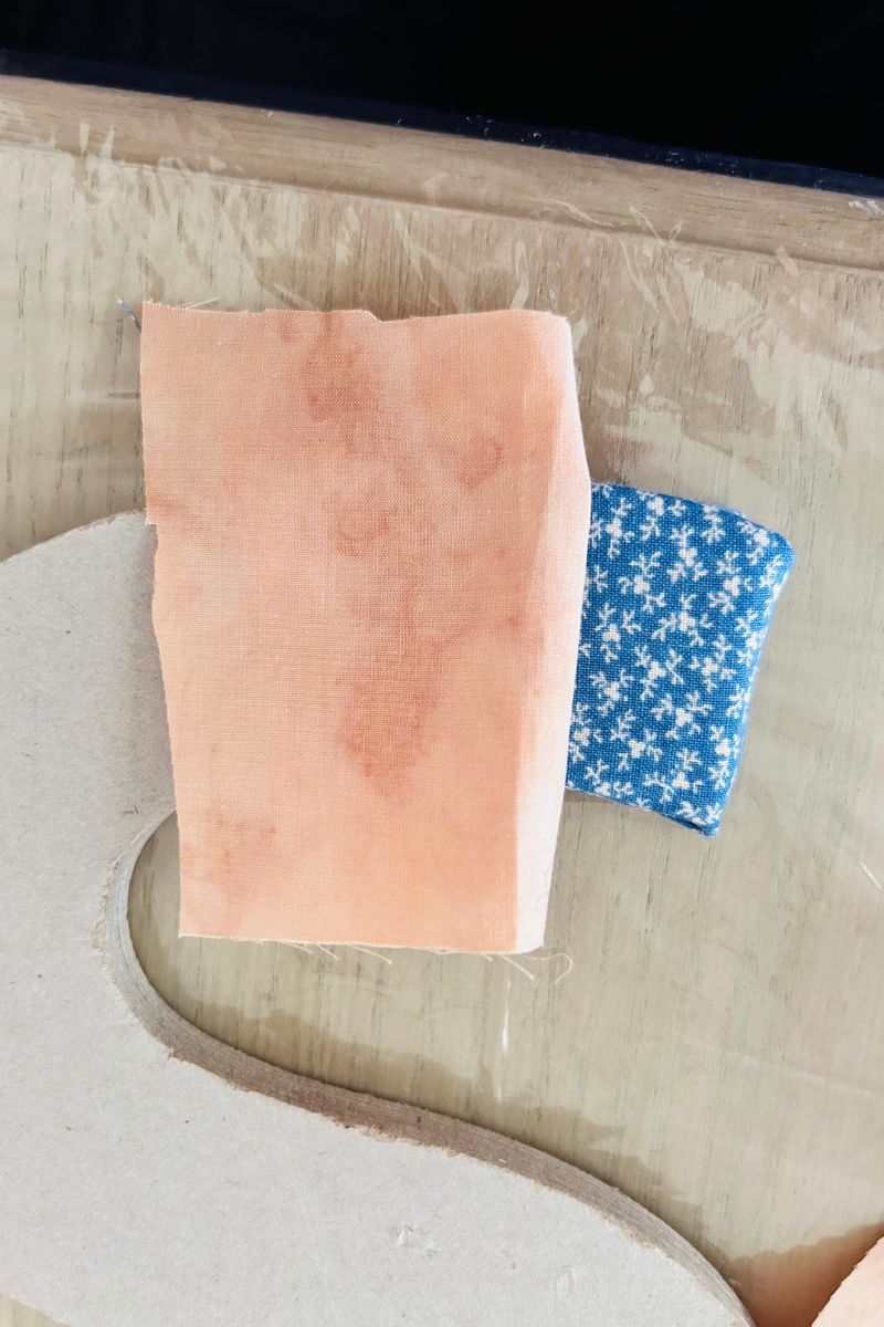 fabric on letter