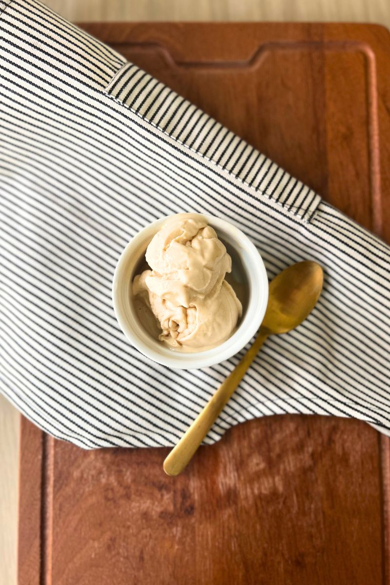 ninja creami protein ice cream in dish