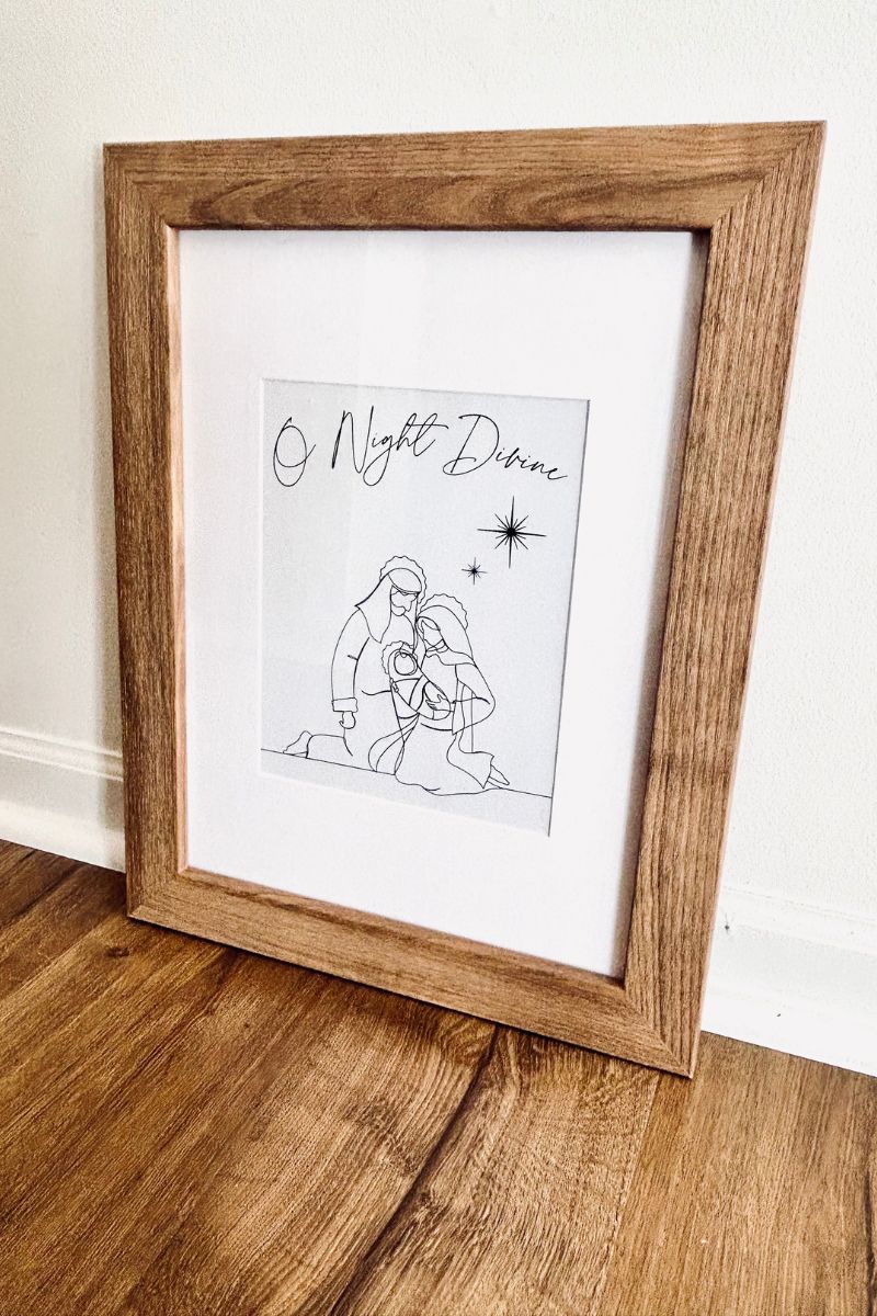 framed Christmas artwork