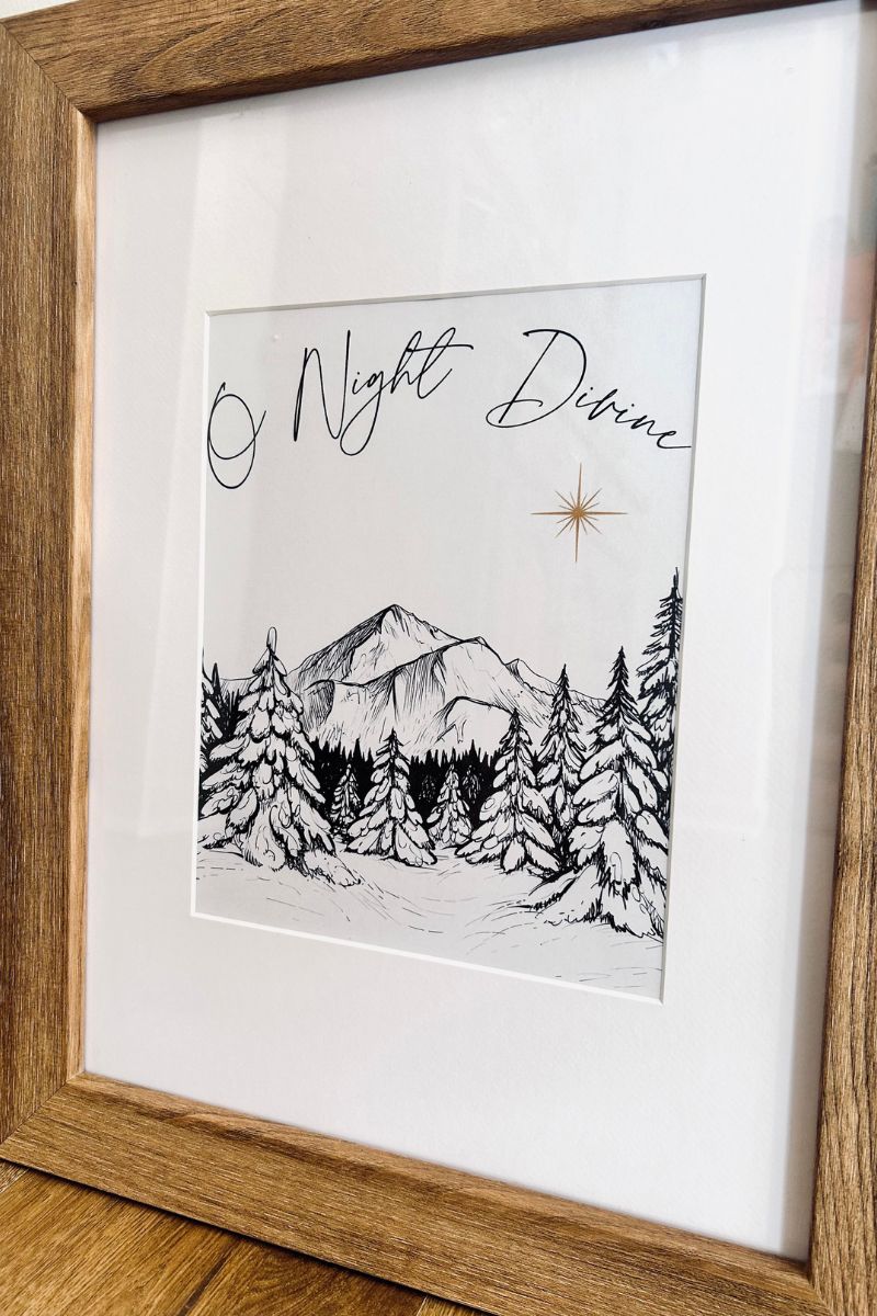 framed Christmas artwork