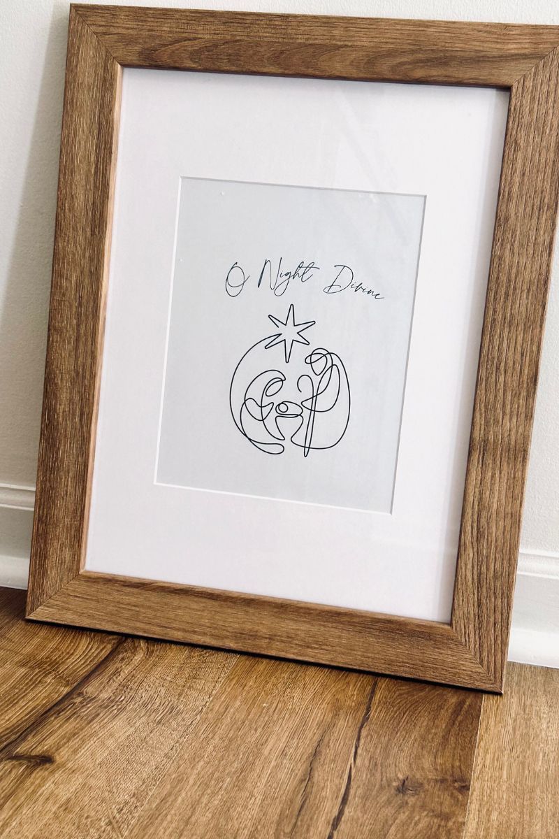 framed Christmas artwork