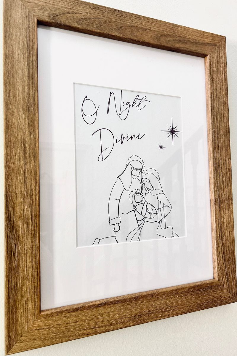 framed Christmas artwork