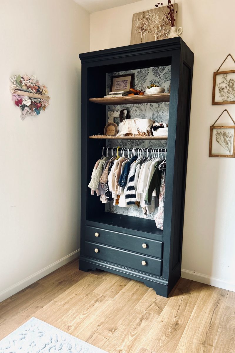 DIY wardrobe for nursery decor