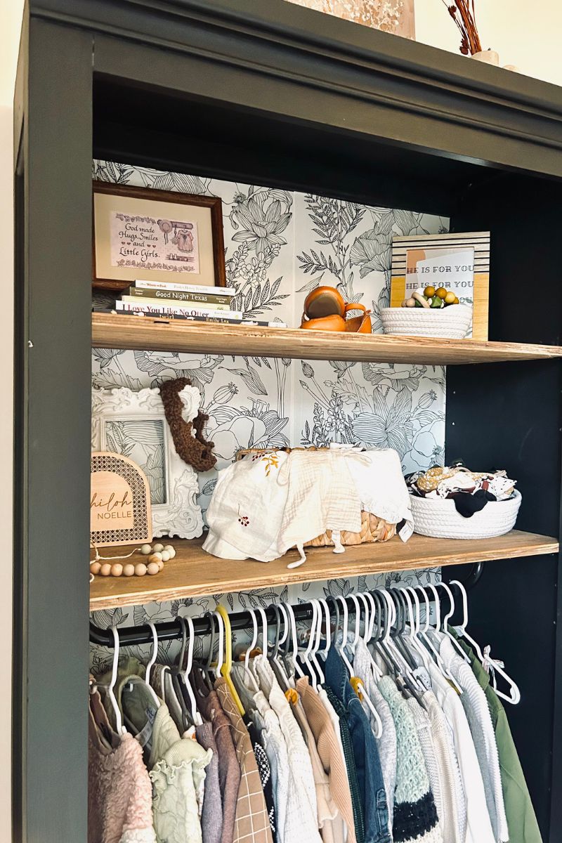 DIY wardrobe for nursery furniture