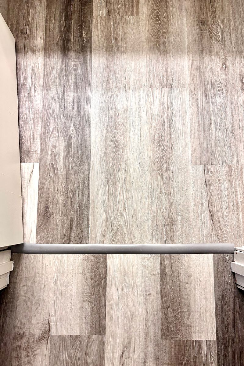 basement bathroom flooring transition