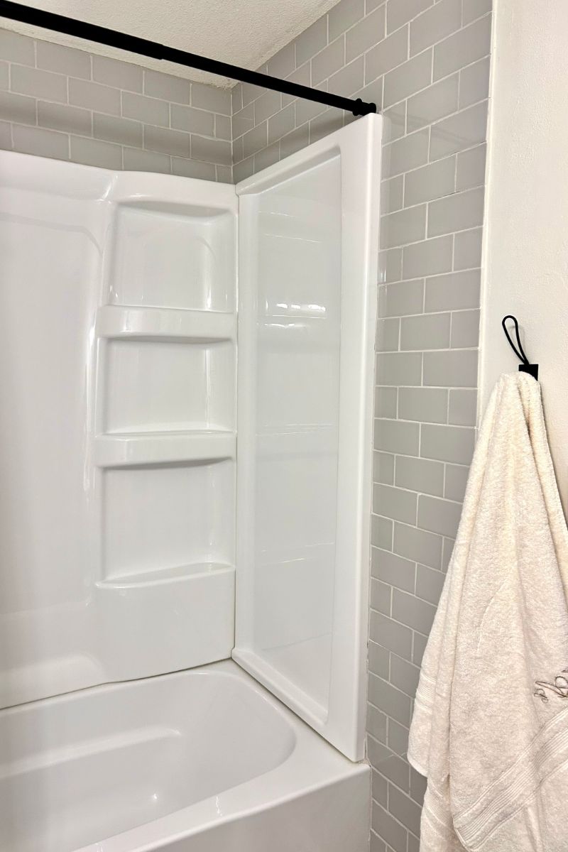 shower and tile in bathroom renovation