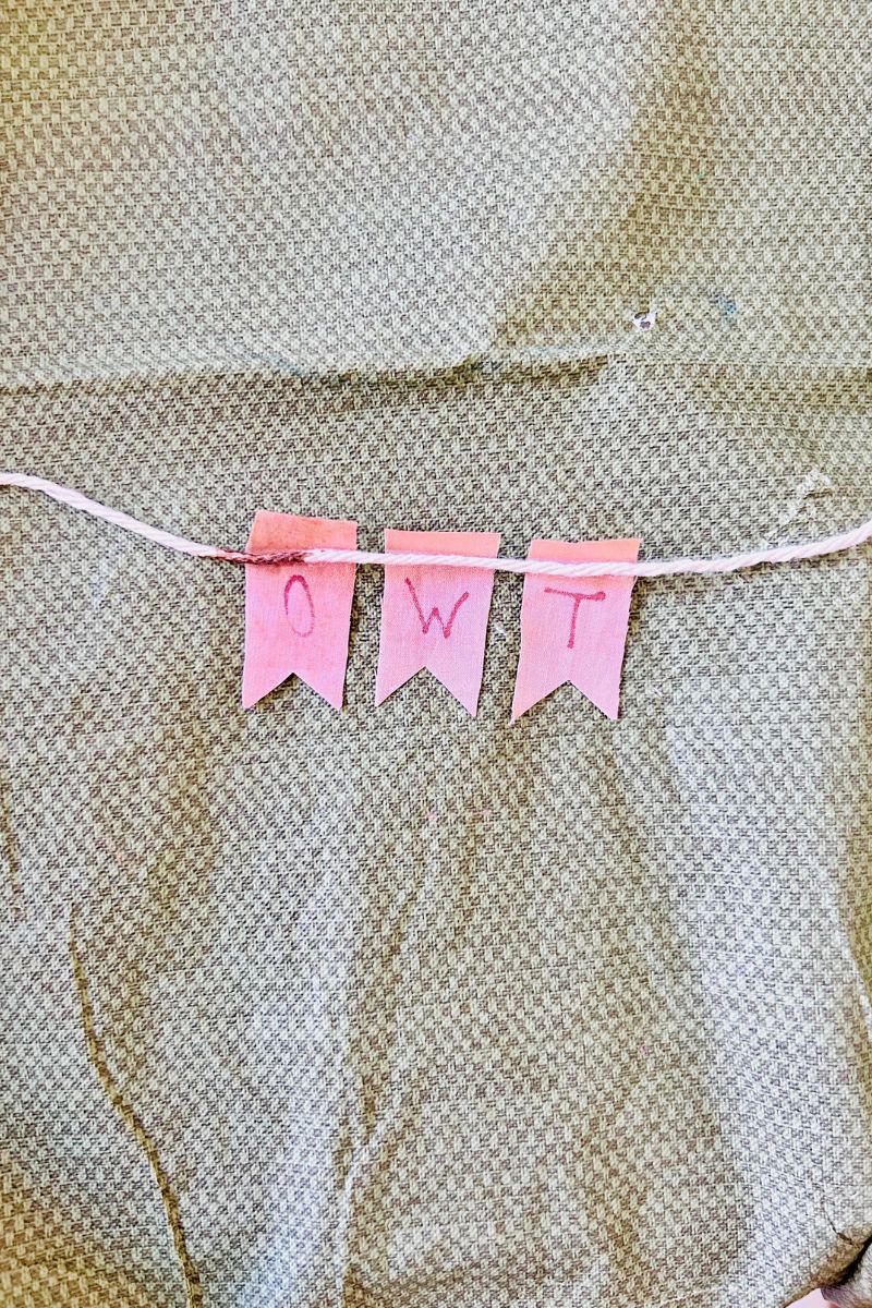 DIY cake topper fabric banner