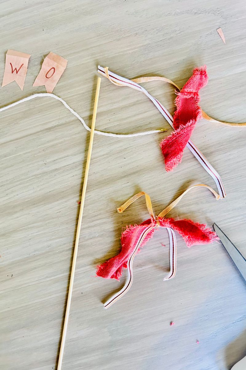DIY cake topper fabric banner