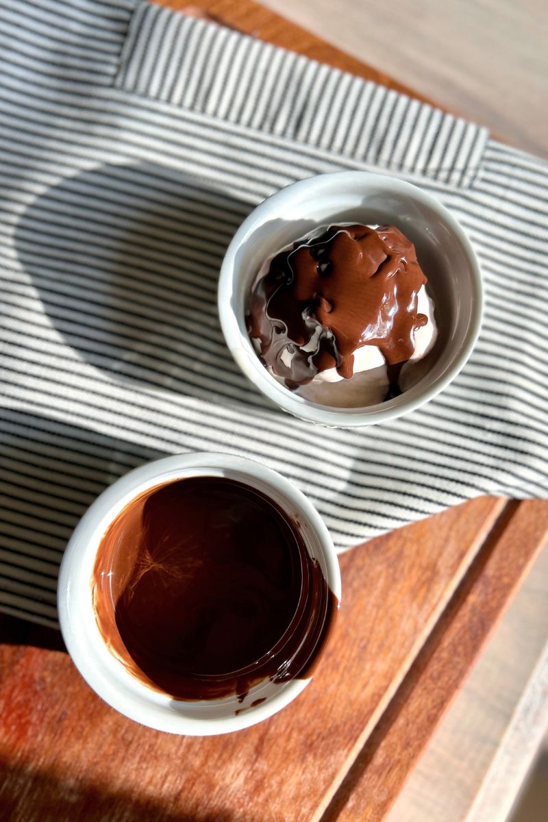 strawberry protein ice cream ninja creami with homemade chocolate shell